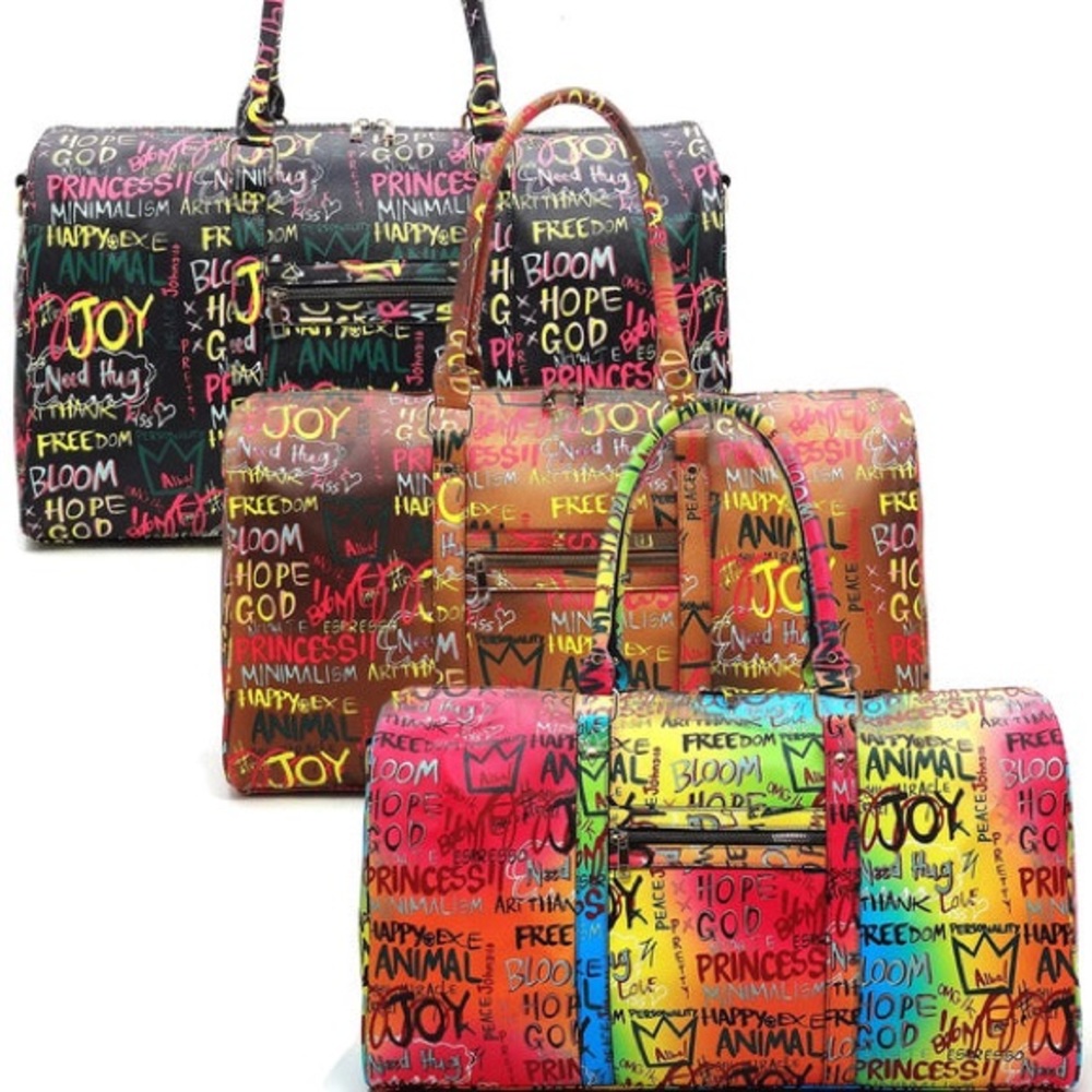 Graffiti Duffel Bag (Rainbow Multi-Color)